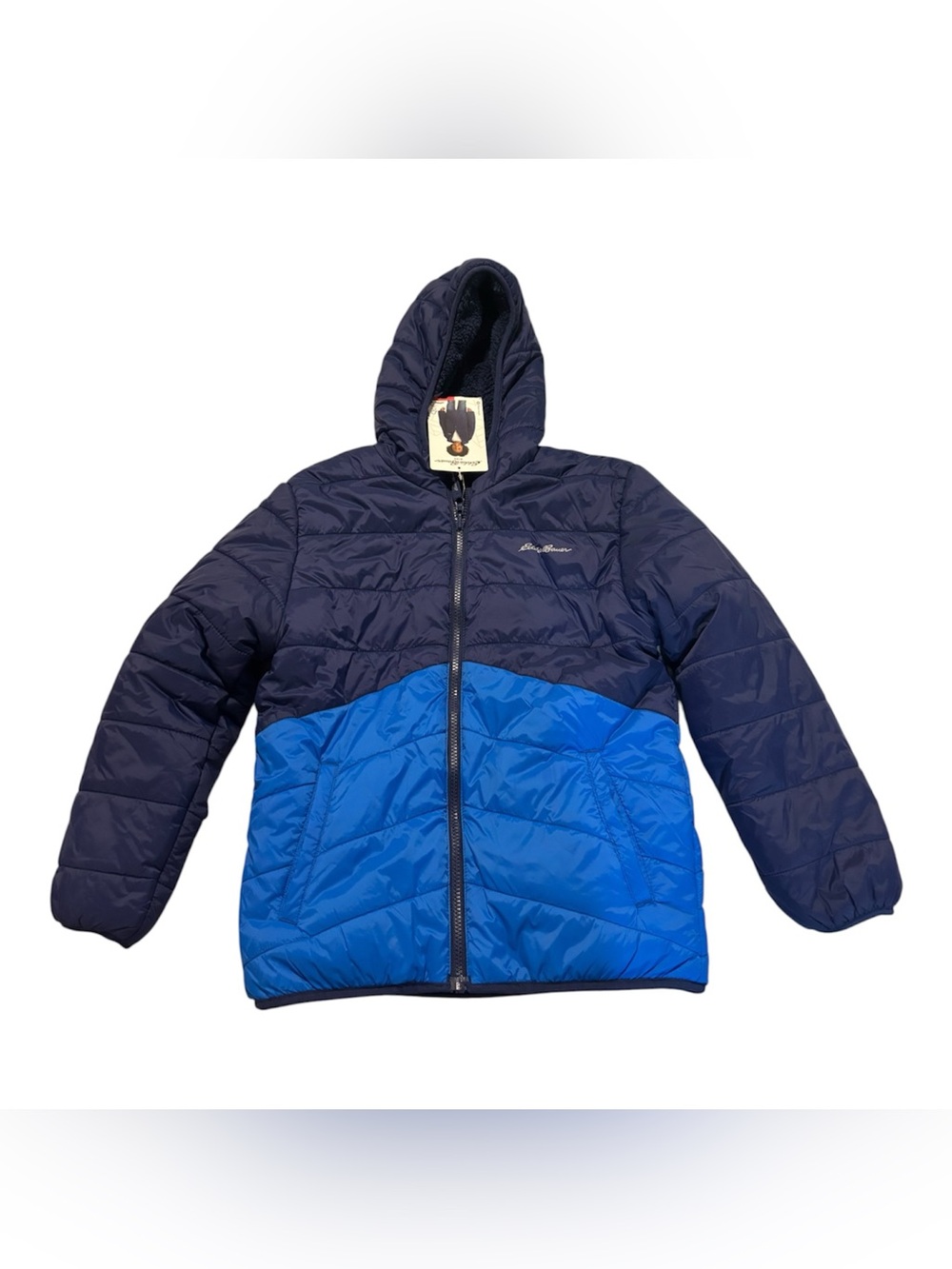 Eddie Bauer Bright Royal & Navy Blue Quilted Puffer Jacket